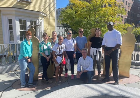 Group at Portsmouth African Burial Ground Memorial Park