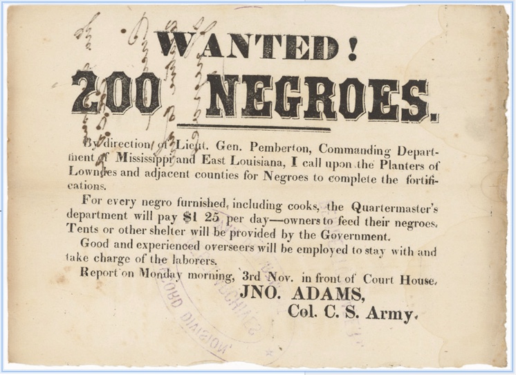 wanted 200 Negroes