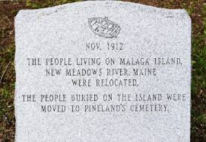 Malaga Island marker