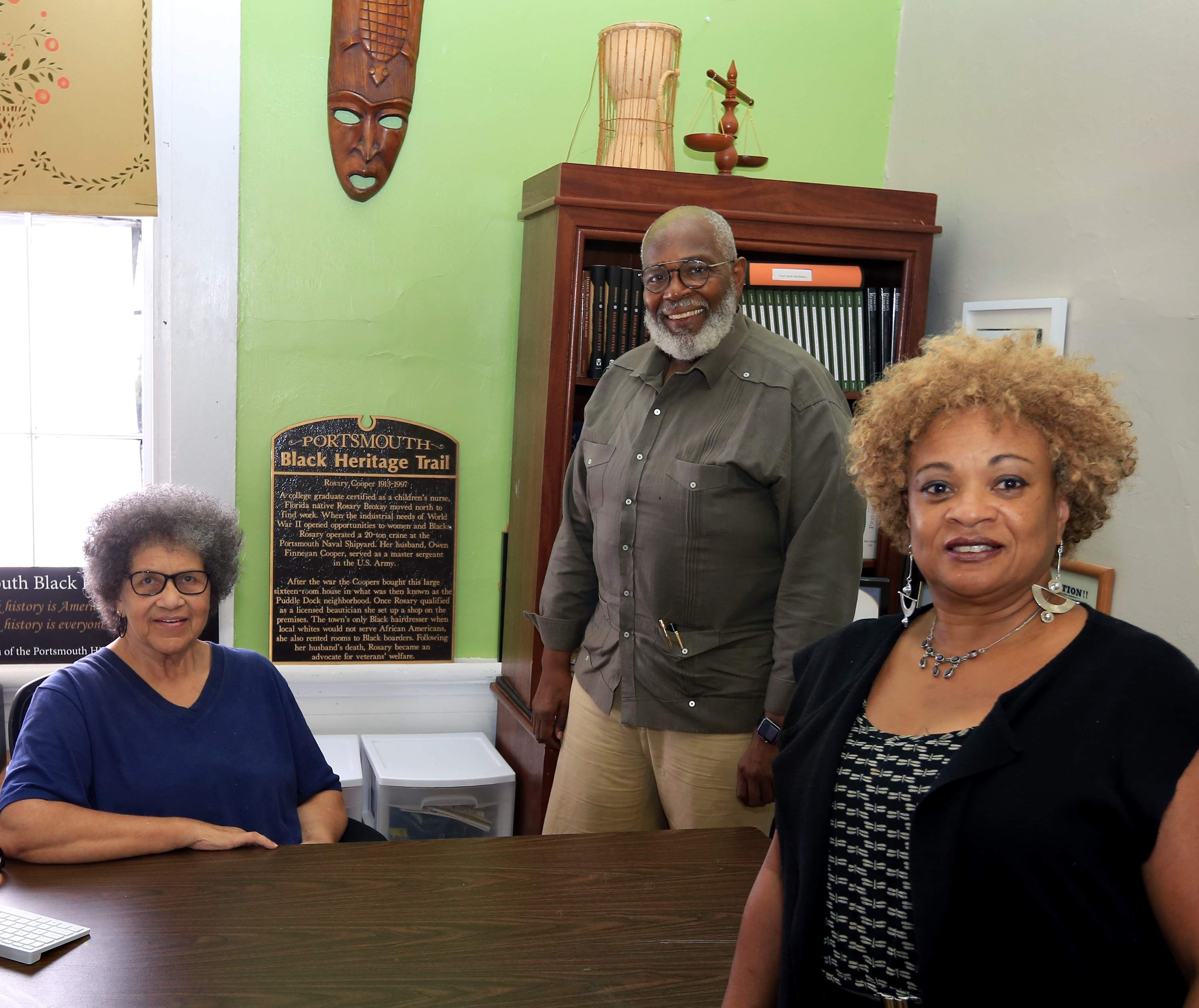 Valerie Cunningham, Rev. Thompson, and Jerrianne Boggis