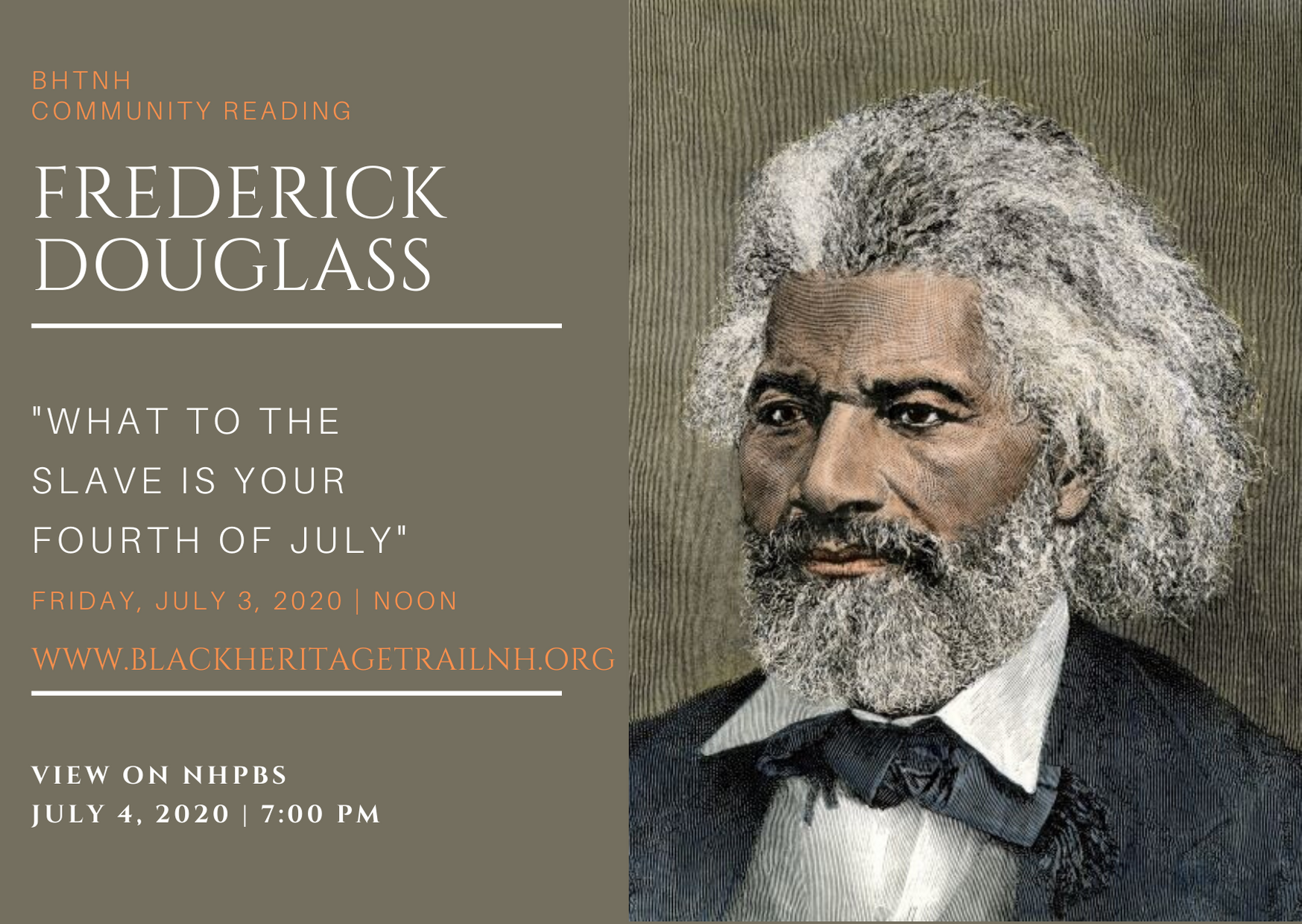 Frederick Douglass Statewide Readings – Black Heritage Trail of New ...